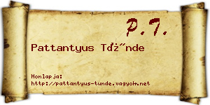Pattantyus Tünde névjegykártya